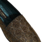 Gold Lurex Glitter Men Slip On Loafers Shoes