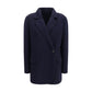 Blue Wool Oves Aries Full-Length Jacket