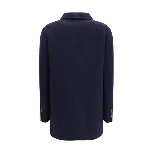 Blue Wool Oves Aries Full-Length Jacket