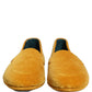 Yellow Velvet Slip On Men Dress Loafers Shoes