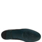Black Glitter Brocade Men Dress Loafers Shoes