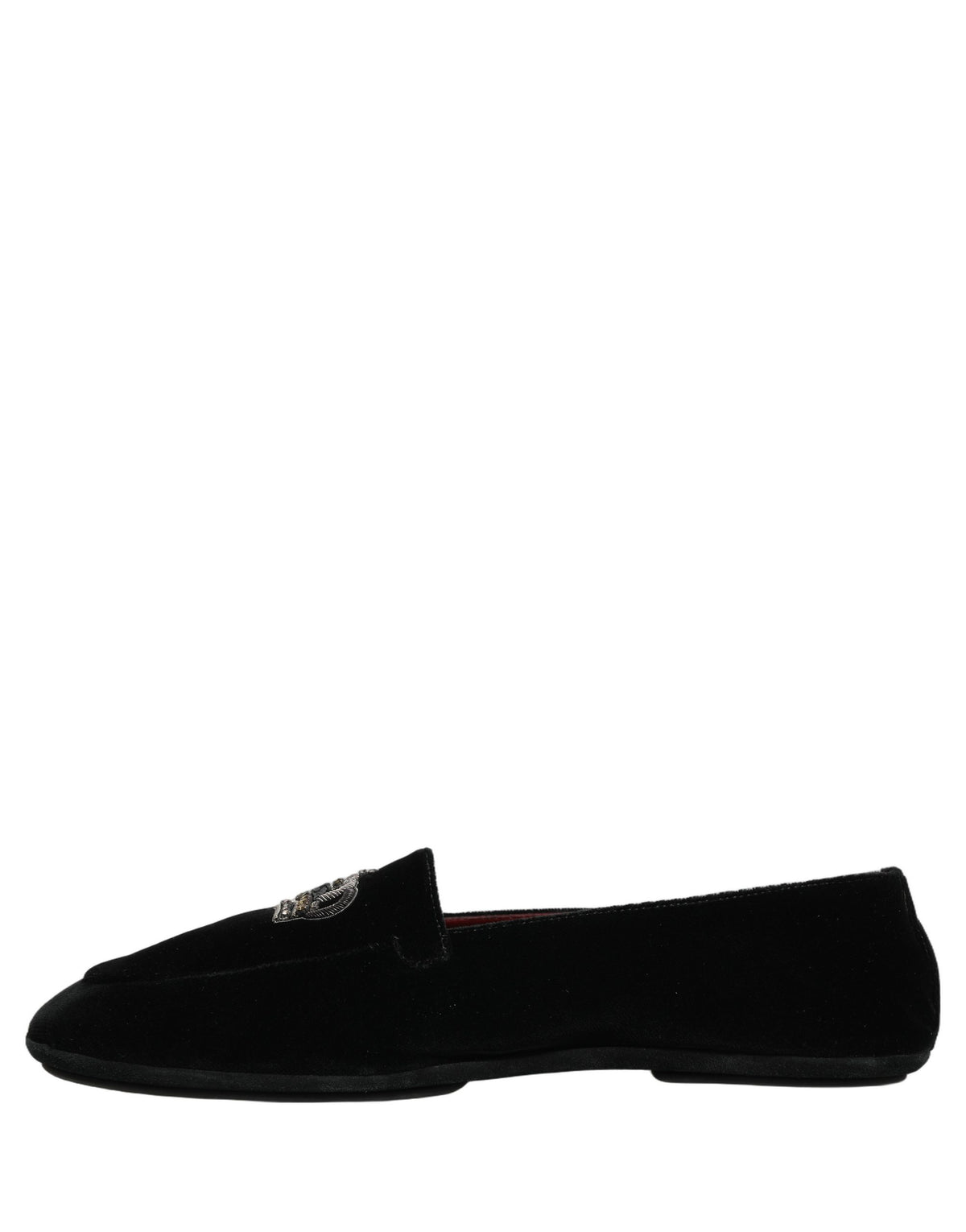 Black Crown Embellished Dress Loafers Shoes