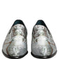 Gray Baroque Angel Velvet Men Loafers Shoes