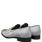 Gray Baroque Angel Velvet Men Loafers Shoes