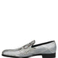 Gray Baroque Angel Velvet Men Loafers Shoes