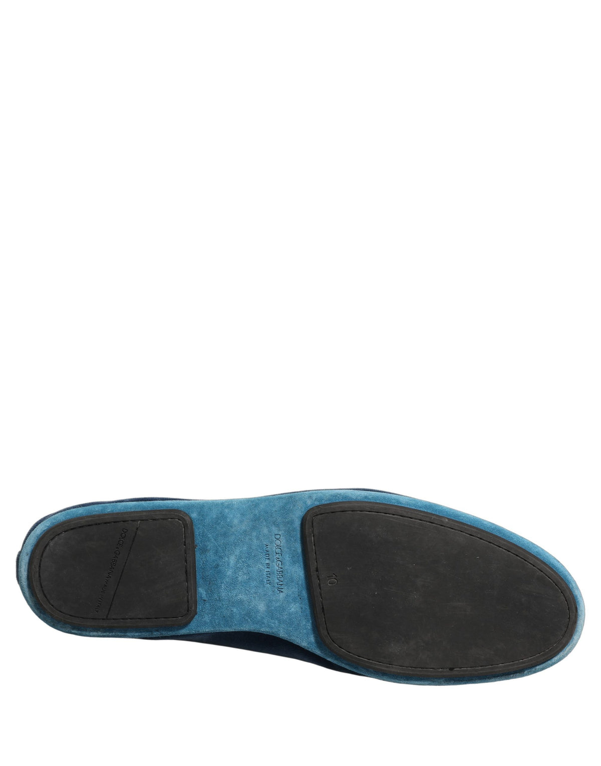 Blue Velvet Crown Embroidery Loafers Shoes
