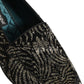 Black Silver Embellished Dress Loafers Shoes
