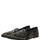 Black Silver Embellished Dress Loafers Shoes
