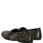 Black Silver Embellished Dress Loafers Shoes