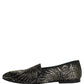 Black Silver Embellished Dress Loafers Shoes
