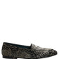 Black Silver Embellished Dress Loafers Shoes