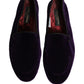 Violet Velvet Slip On Men Flats Loafers Shoes