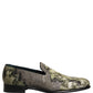 Brown Baroque Print Slip On Men Loafers Shoes