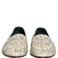 White Velvet Embroidered Dress Loafers Shoes