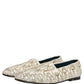 White Velvet Embroidered Dress Loafers Shoes