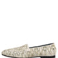 White Velvet Embroidered Dress Loafers Shoes