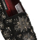 Black Crystal Embellished Dress Loafers Shoes