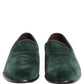 Green Suede Formal Slip On Men Loafers Shoes