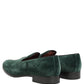 Green Suede Formal Slip On Men Loafers Shoes
