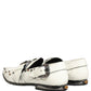 White Studded Formal Dress Monk Strap Shoes
