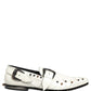 White Studded Formal Dress Monk Strap Shoes