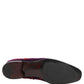 Violet Red Bead Embellished Loafers Shoes