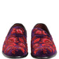 Violet Red Bead Embellished Loafers Shoes