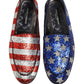 Multicolor Flag Sequin Dress Loafers Shoes