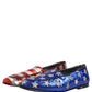 Multicolor Flag Sequin Dress Loafers Shoes