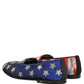 Multicolor Flag Sequin Dress Loafers Shoes