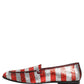Multicolor Flag Sequin Dress Loafers Shoes