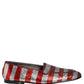 Multicolor Flag Sequin Dress Loafers Shoes