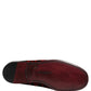 Red Leopard Print Pony Hair Dress Loafers Shoes