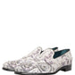 White Sequined Formal Slip On Loafers Shoes
