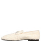 White Fur Shearling Men Dress Loafers Shoes