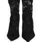 Black Socks Taormina Lace Pumps Boots Shoes