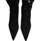 Black Socks Taormina Lace Pumps Boots Shoes