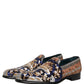 Multicolor Embroidered Sequin Loafers Shoes