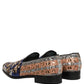 Multicolor Embroidered Sequin Loafers Shoes