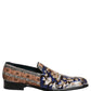 Multicolor Embroidered Sequin Loafers Shoes