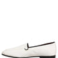 White Velvet Slip On Men Flats Loafers Shoes