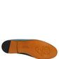 Blue Leather Logo Slip On Men Loafers Shoes