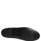 Black Crystal Embellished Dress Loafers Shoes