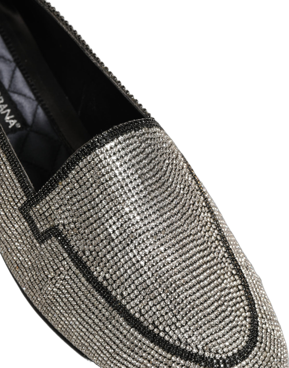 Silver Crystal Embellished Men Loafers Shoes