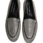 Silver Crystal Embellished Men Loafers Shoes