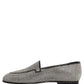 Silver Crystal Embellished Men Loafers Shoes