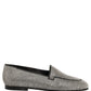 Silver Crystal Embellished Men Loafers Shoes