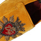 Yellow Velvet DG Heart Loafers Flats Shoes