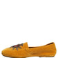 Yellow Velvet DG Heart Loafers Flats Shoes