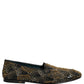 Black Gold Embellished Dress Loafers Shoes